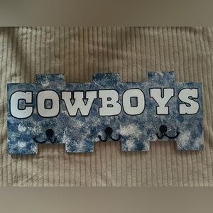 Blue and White Cowboys Wall Decor